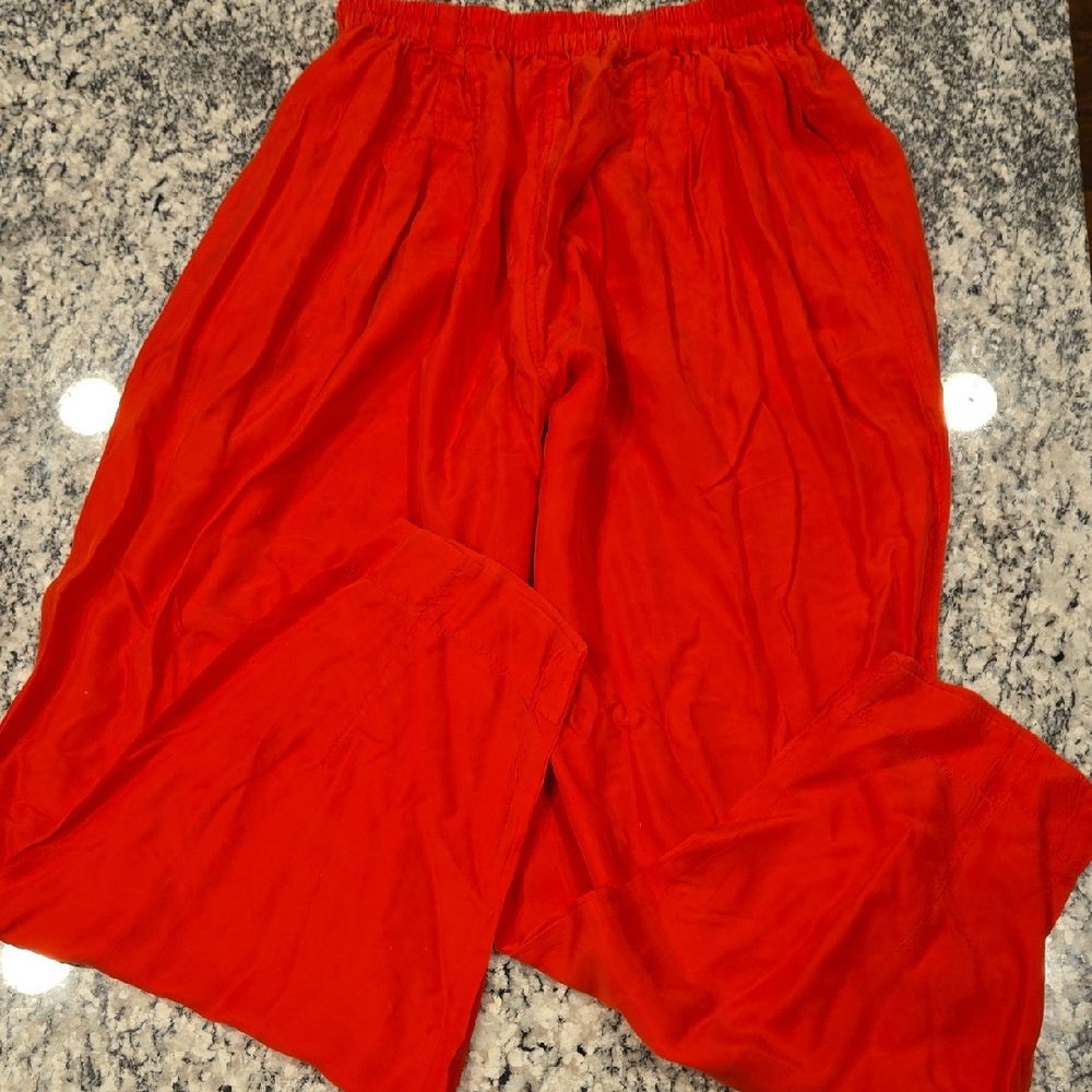 Vintage ROUGE 100% Silk Pants